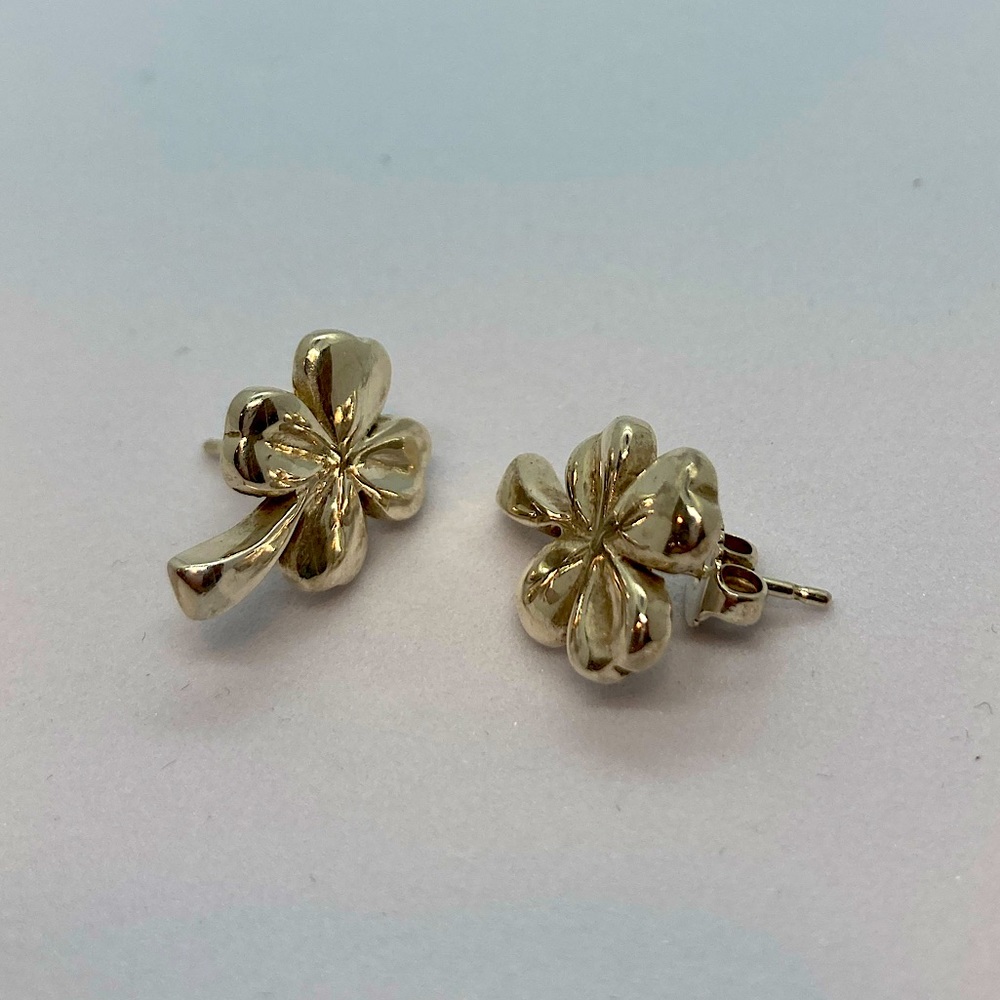 SOLD! Chanel 925 silver collection- clover earrings